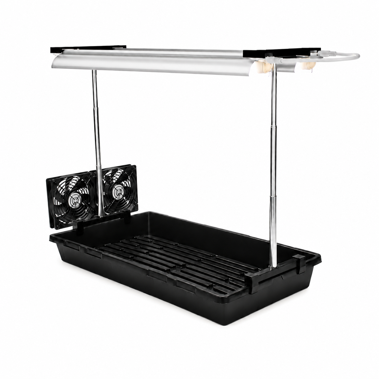 Seedling grow light with fan on adjustable stand and tray - Palm & Soil
